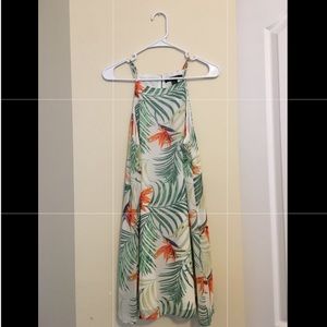 Tropical Print Skater Dress